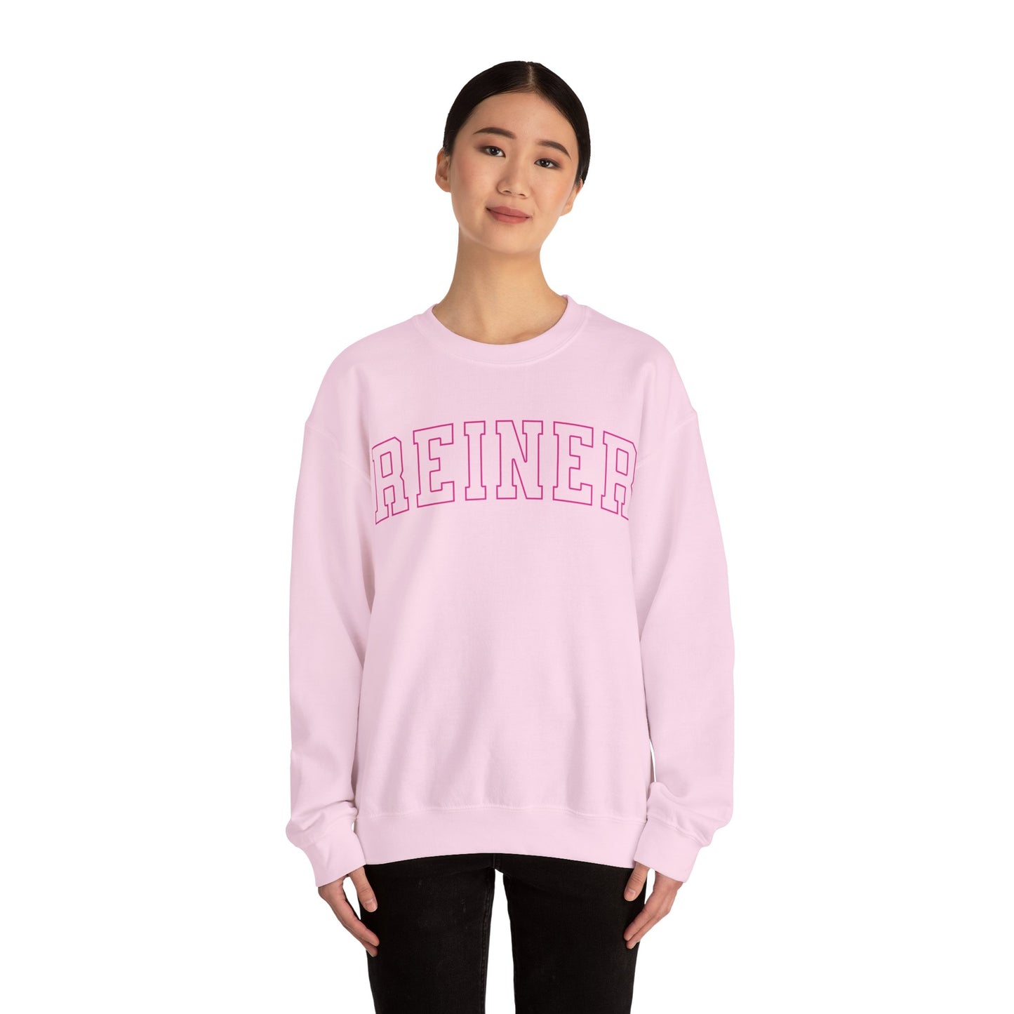 Heavy Blend™ Sweatshirt: Reiner (pink text)