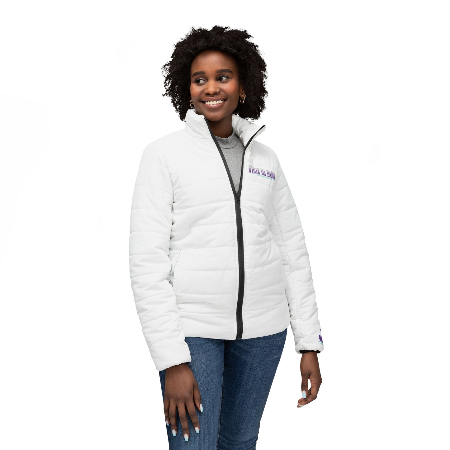 DRAFT Jake Ballard Custom Women’s Puffer Jacket: Whoz Da Daddy