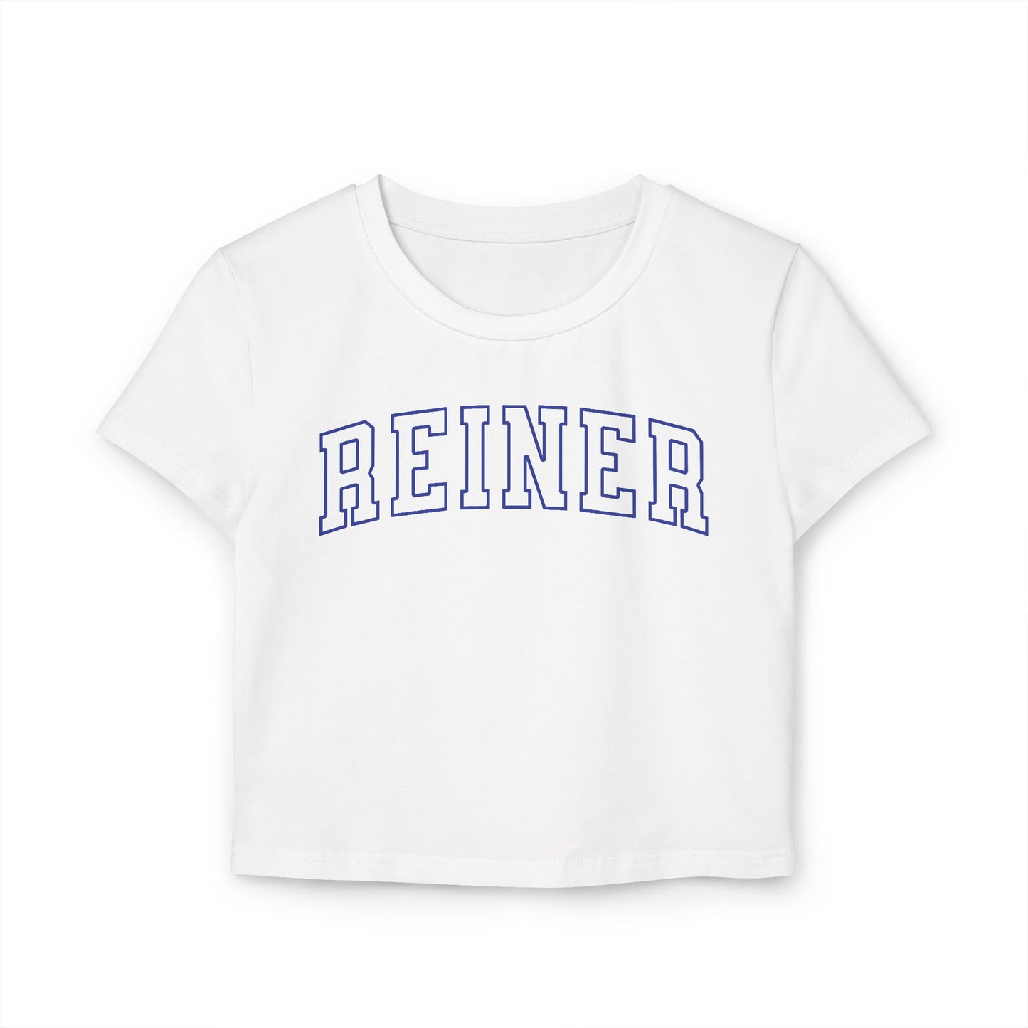 Crop Top Baby Tee: REINER (blue)