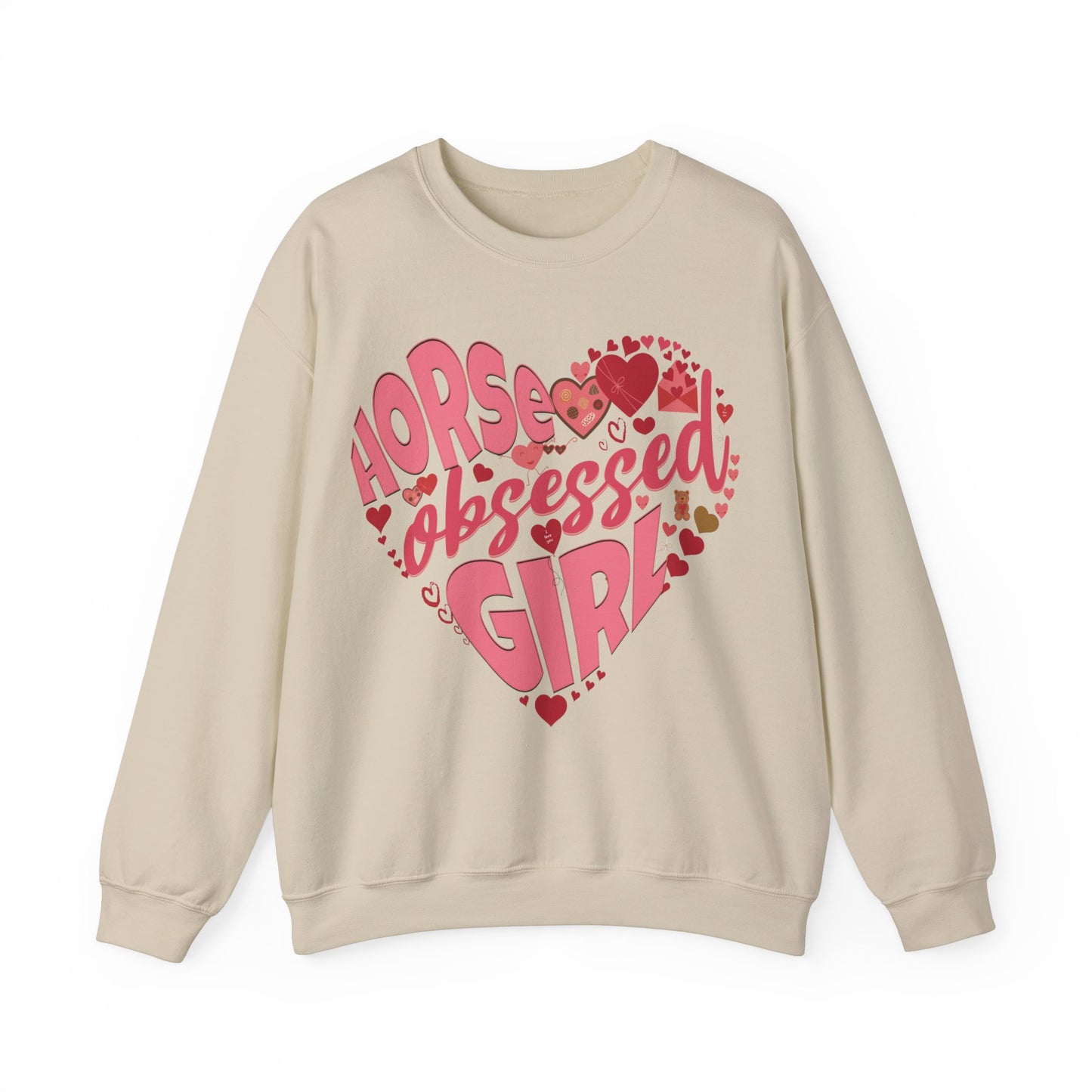 Heavy Blend™ Sweatshirt: Horse Obsessed Girl