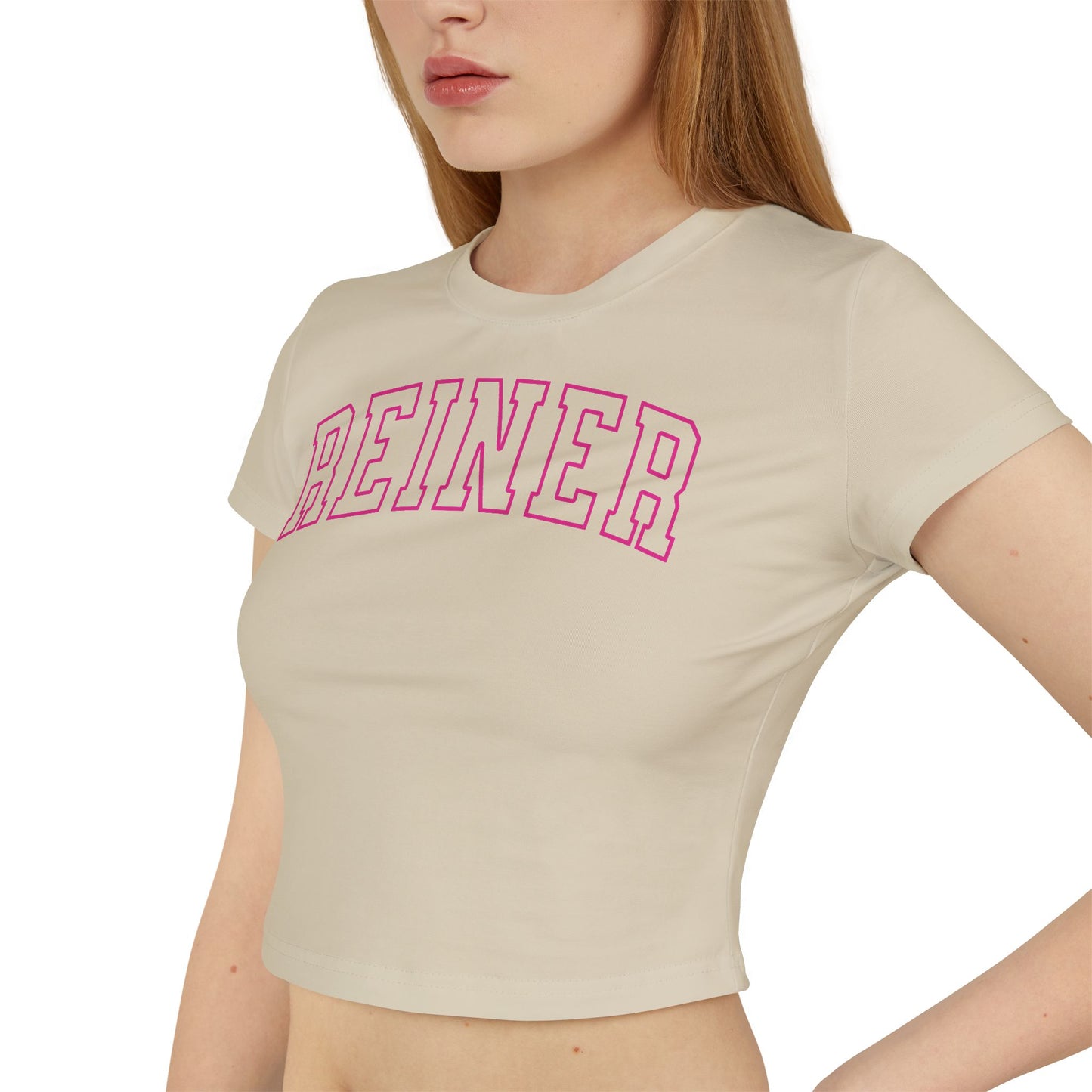 Crop Top Baby Tee: REINER (pink)