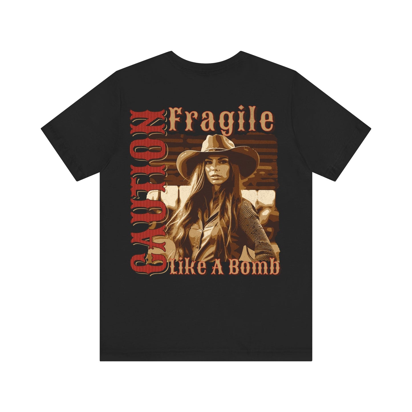 Jersey Short Sleeve Tee: Caution. Fragile Like a Bomb.