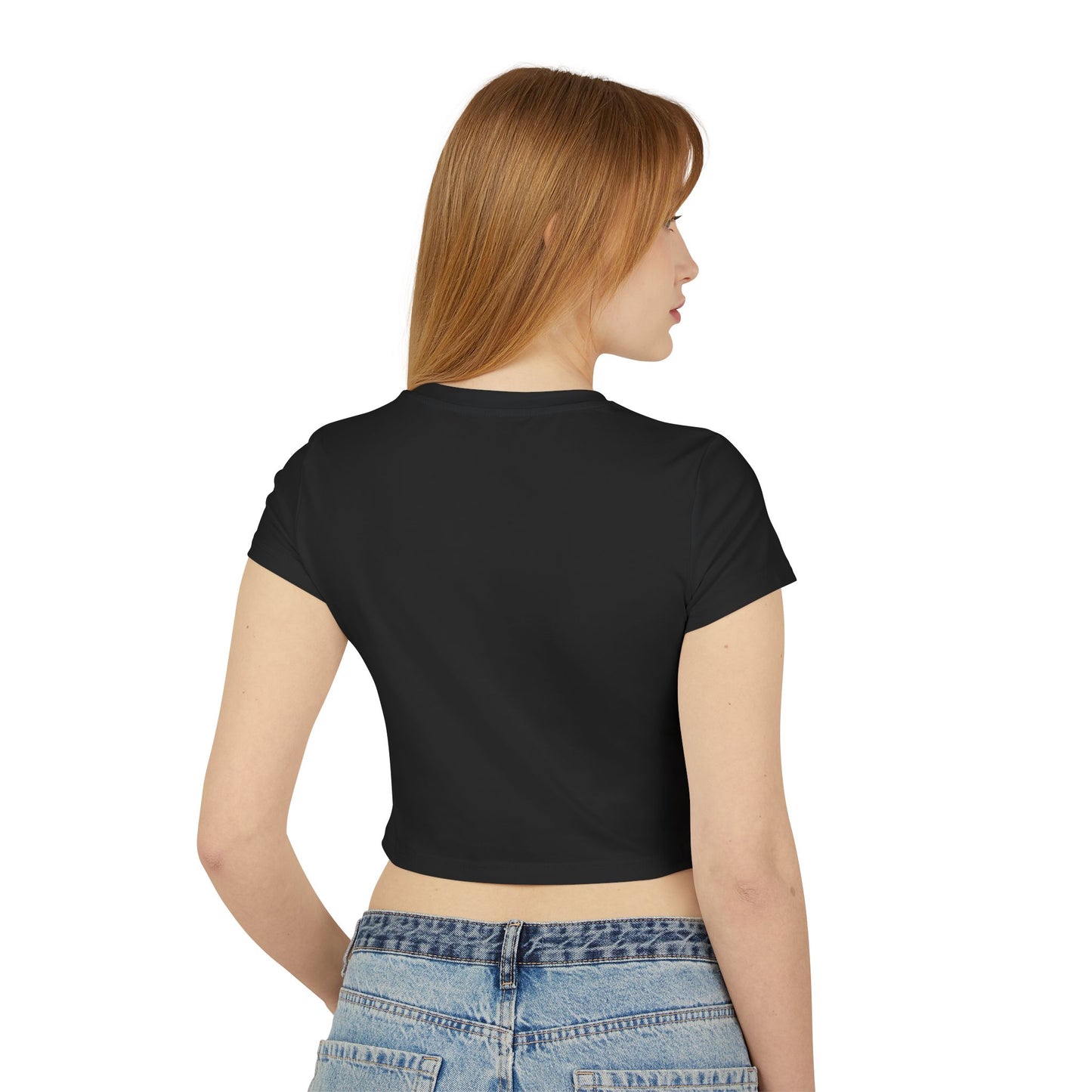 Crop Top Baby Tee: REINER (blue)