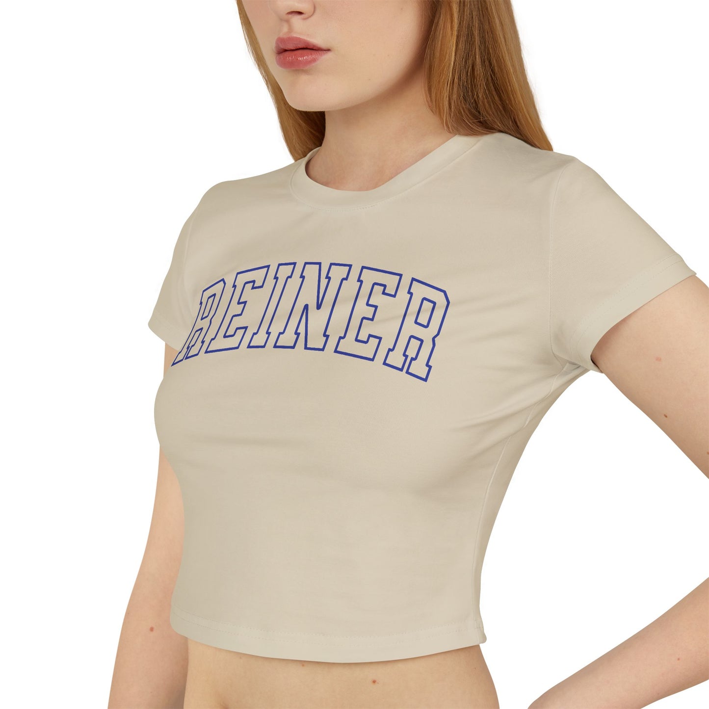 Crop Top Baby Tee: REINER (blue)