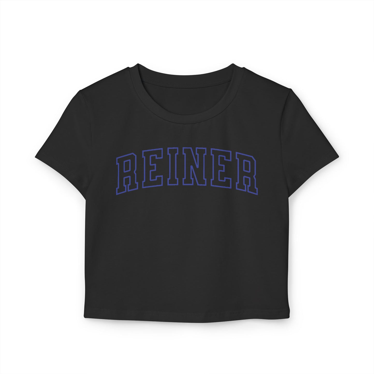 Crop Top Baby Tee: REINER (blue)