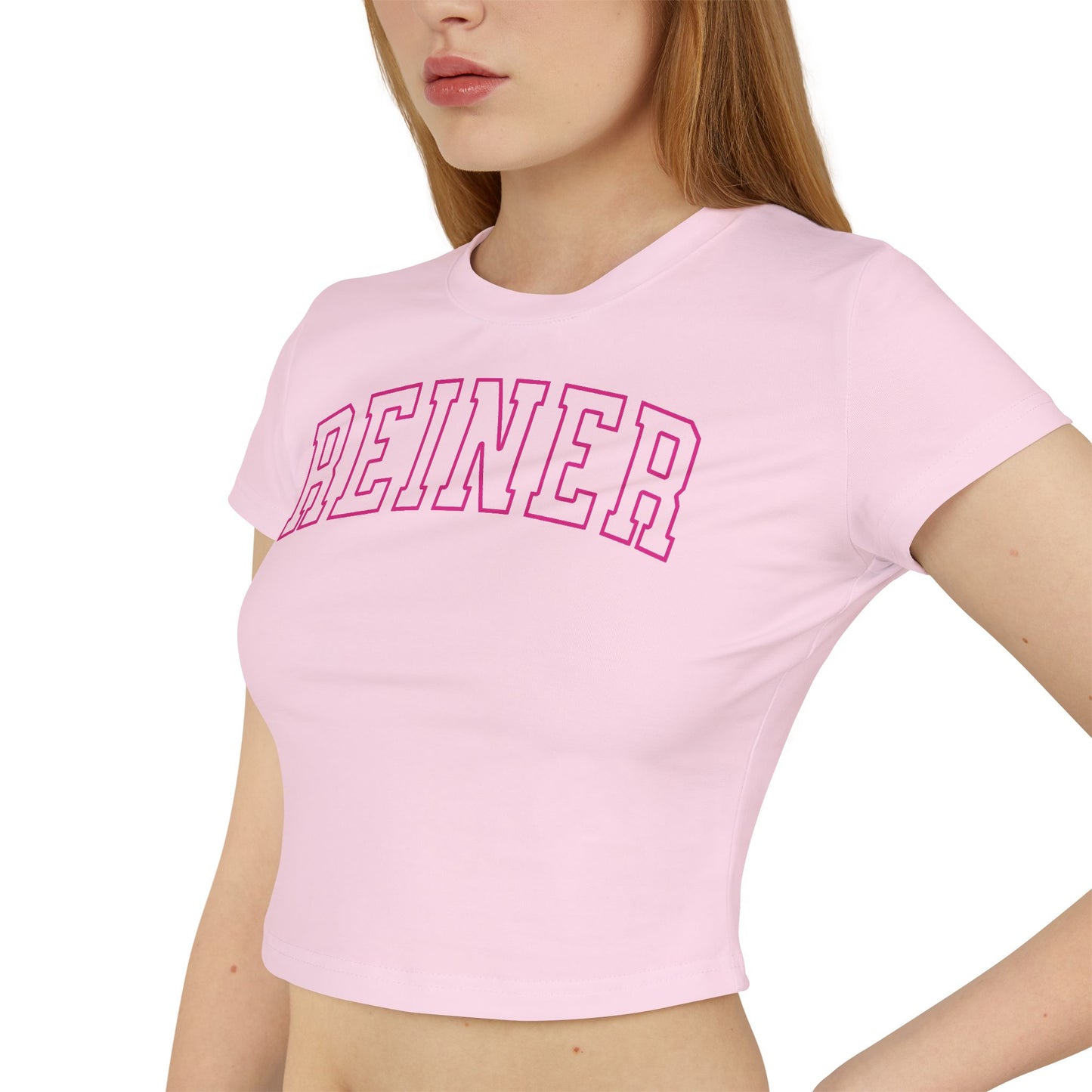 Crop Top Baby Tee: REINER (pink)