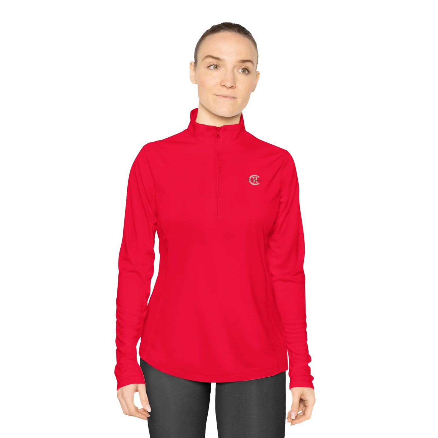 Ladies' Quarter-Zip Performance Pullover: Logo