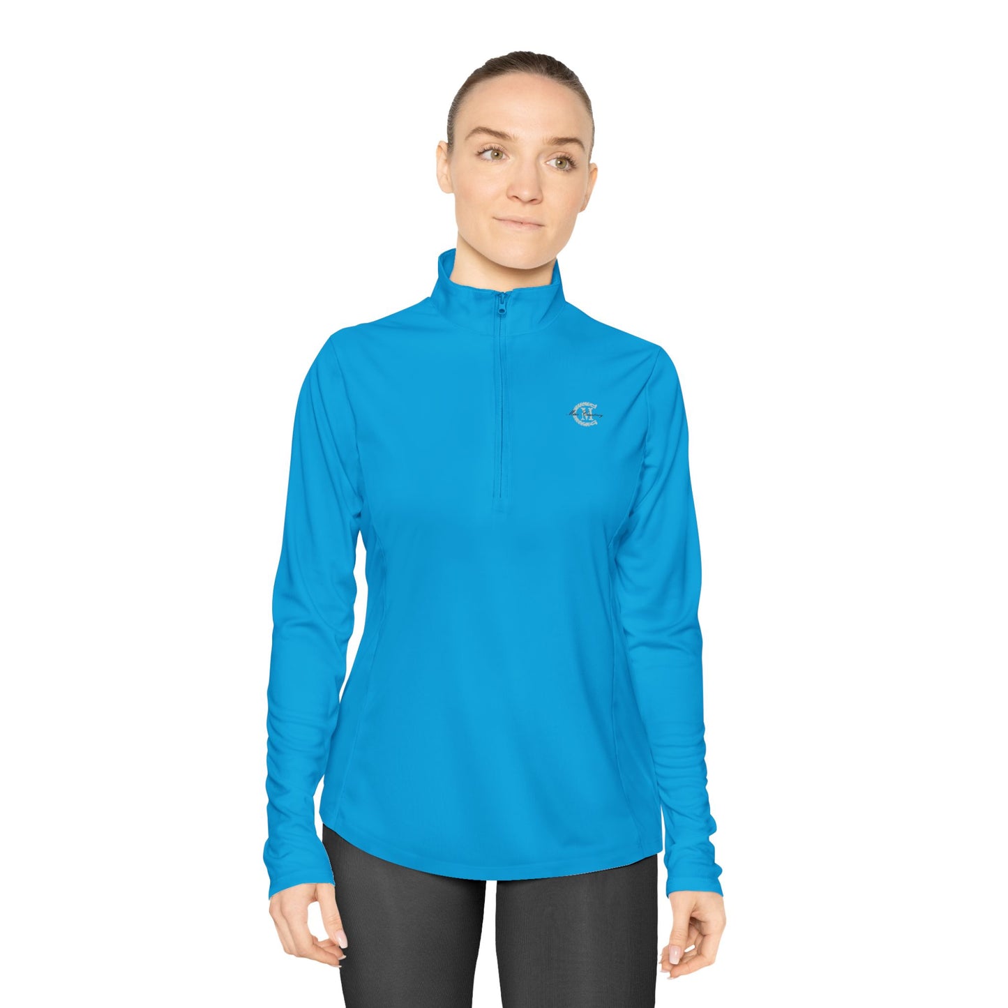 Ladies' Quarter-Zip Performance Pullover: Logo