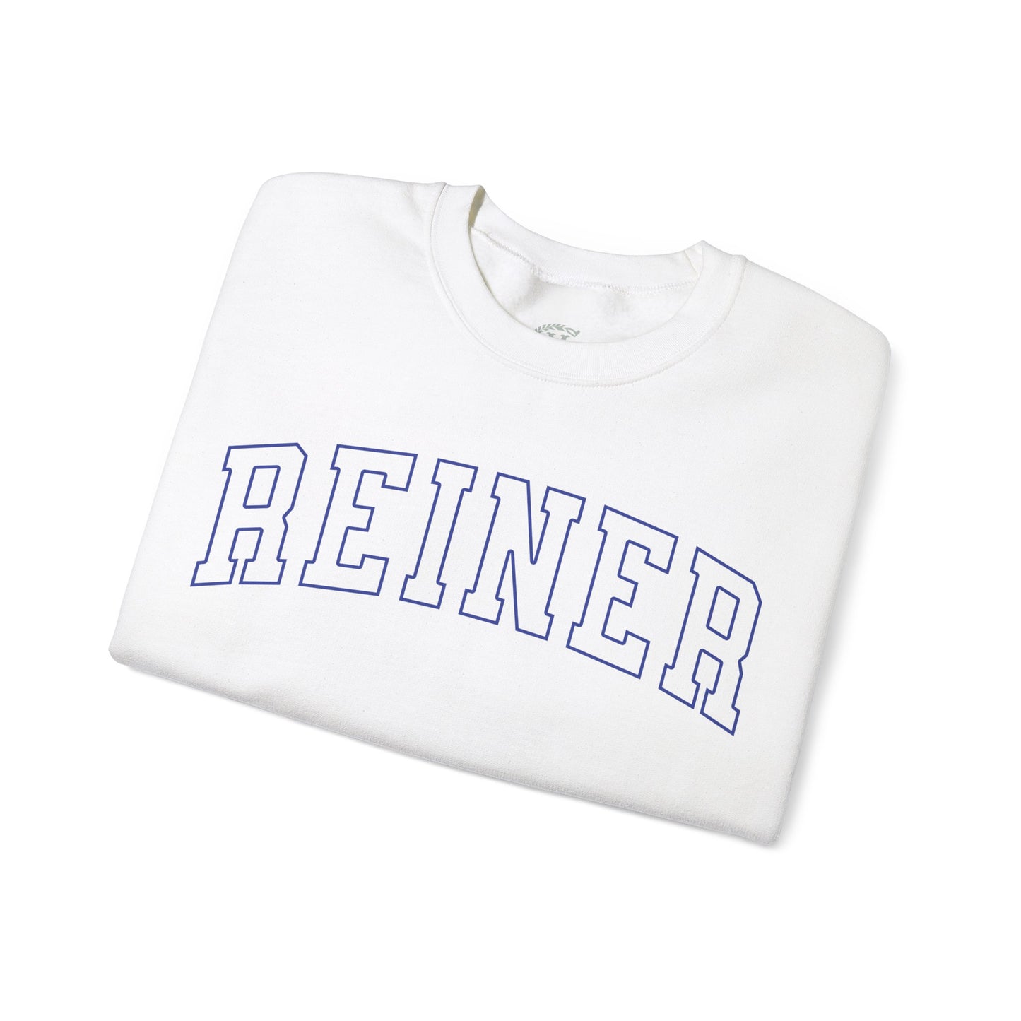 Heavy Blend™ Sweatshirt: Reiner (blue text)