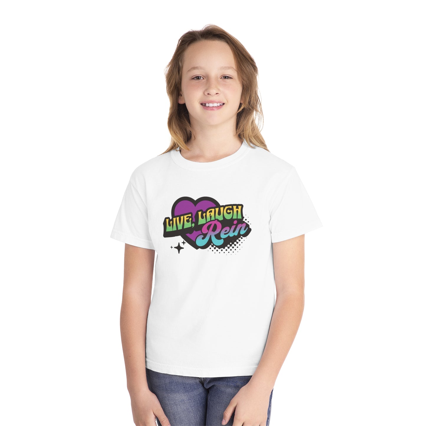 Youth Short Sleeve Tee: Live Laugh Rein