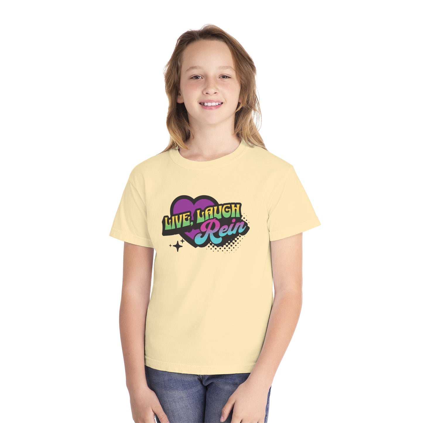 Youth Short Sleeve Tee: Live Laugh Rein