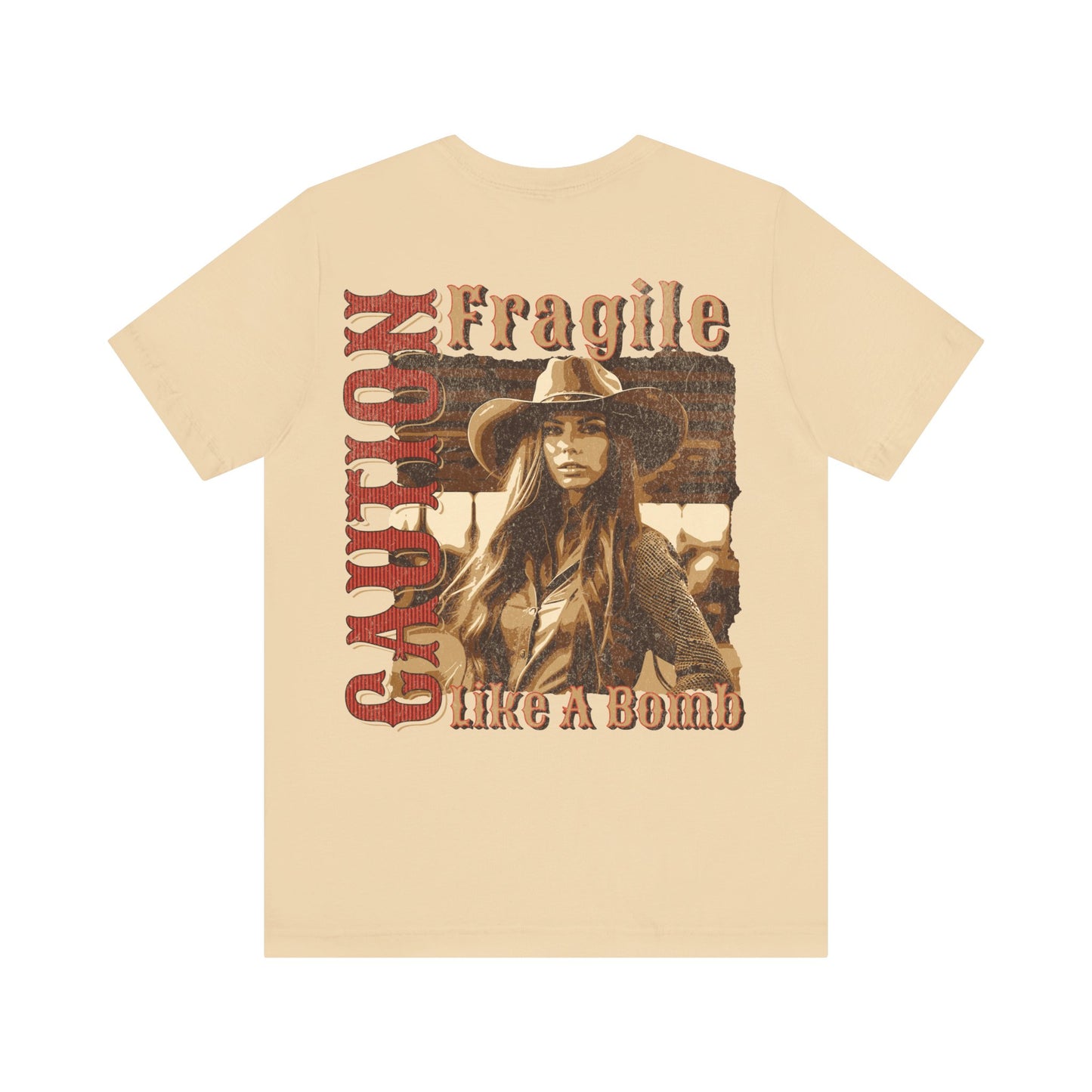 Jersey Short Sleeve Tee: Caution. Fragile Like a Bomb.