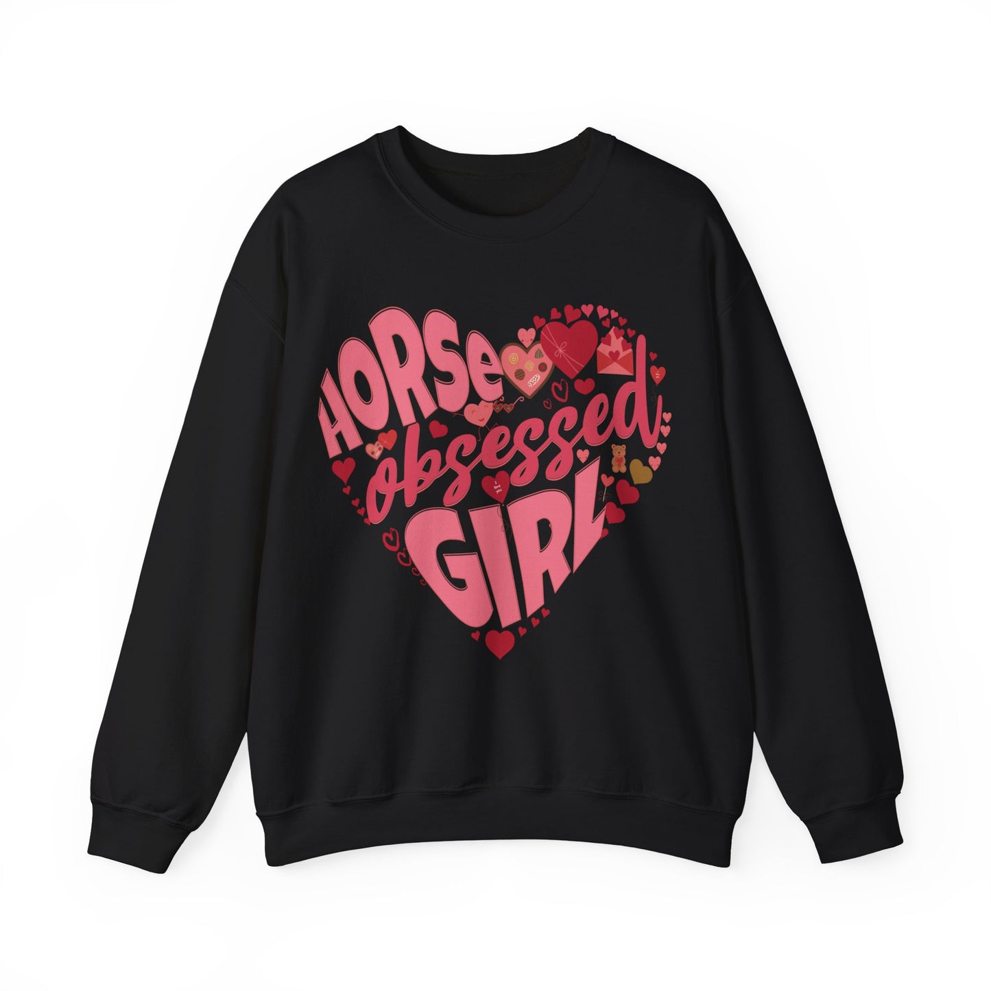 Heavy Blend™ Sweatshirt: Horse Obsessed Girl