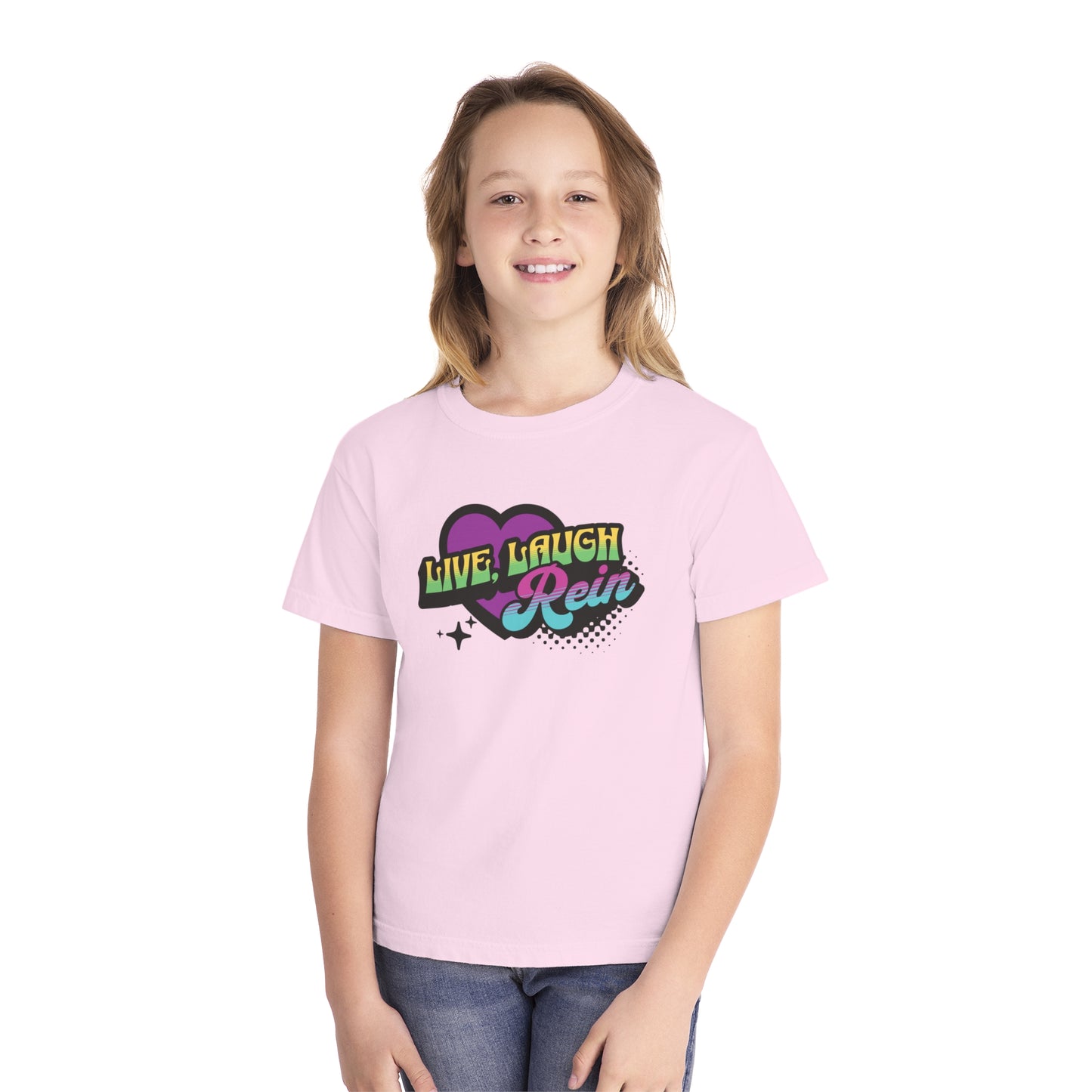 Youth Short Sleeve Tee: Live Laugh Rein