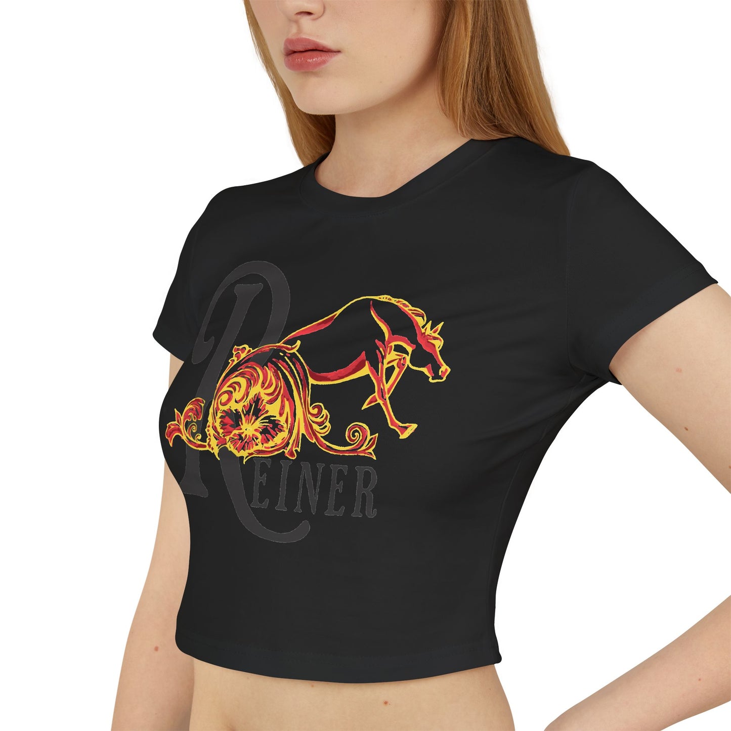 Crop Top Baby Tee: Filigree Reiner
