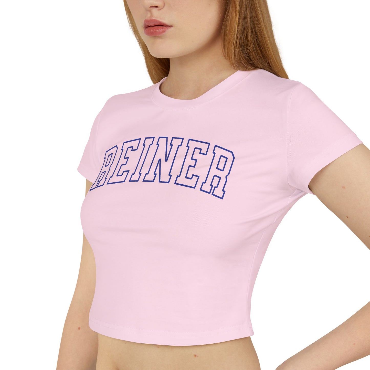 Crop Top Baby Tee: REINER (blue)