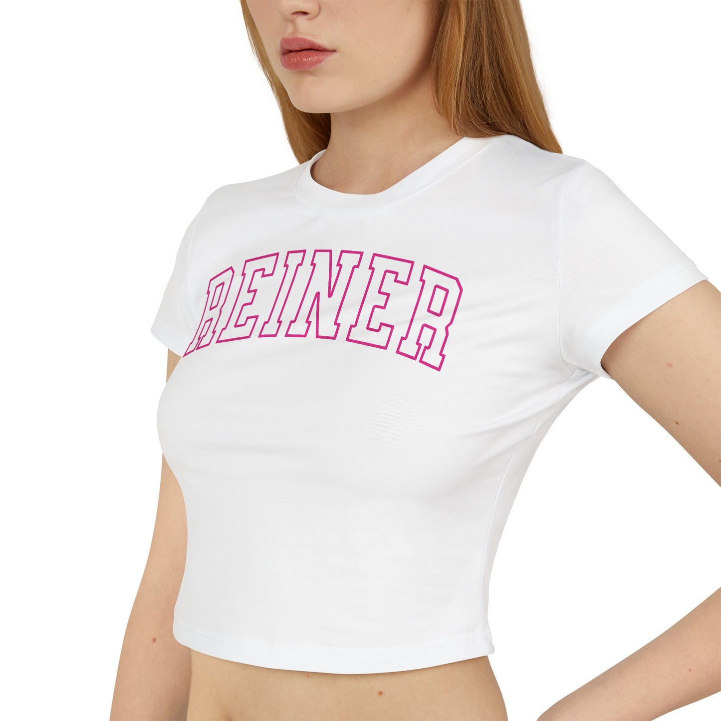 Crop Top Baby Tee: REINER (pink)