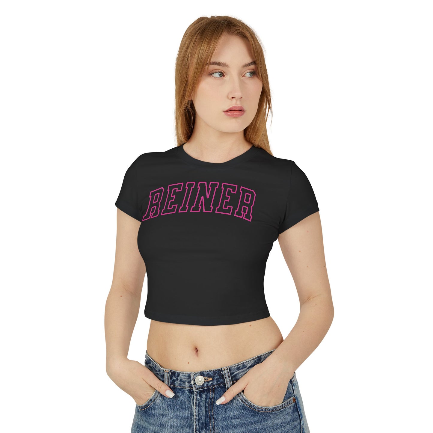 Crop Top Baby Tee: REINER (pink)