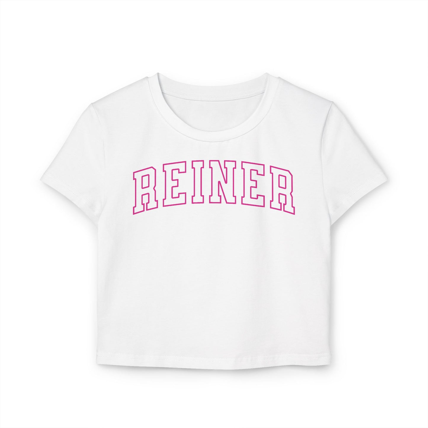 Crop Top Baby Tee: REINER (pink)