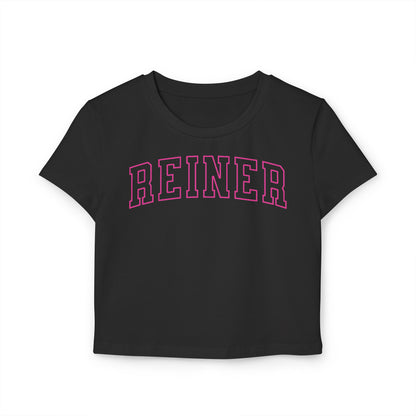 Crop Top Baby Tee: REINER (pink)