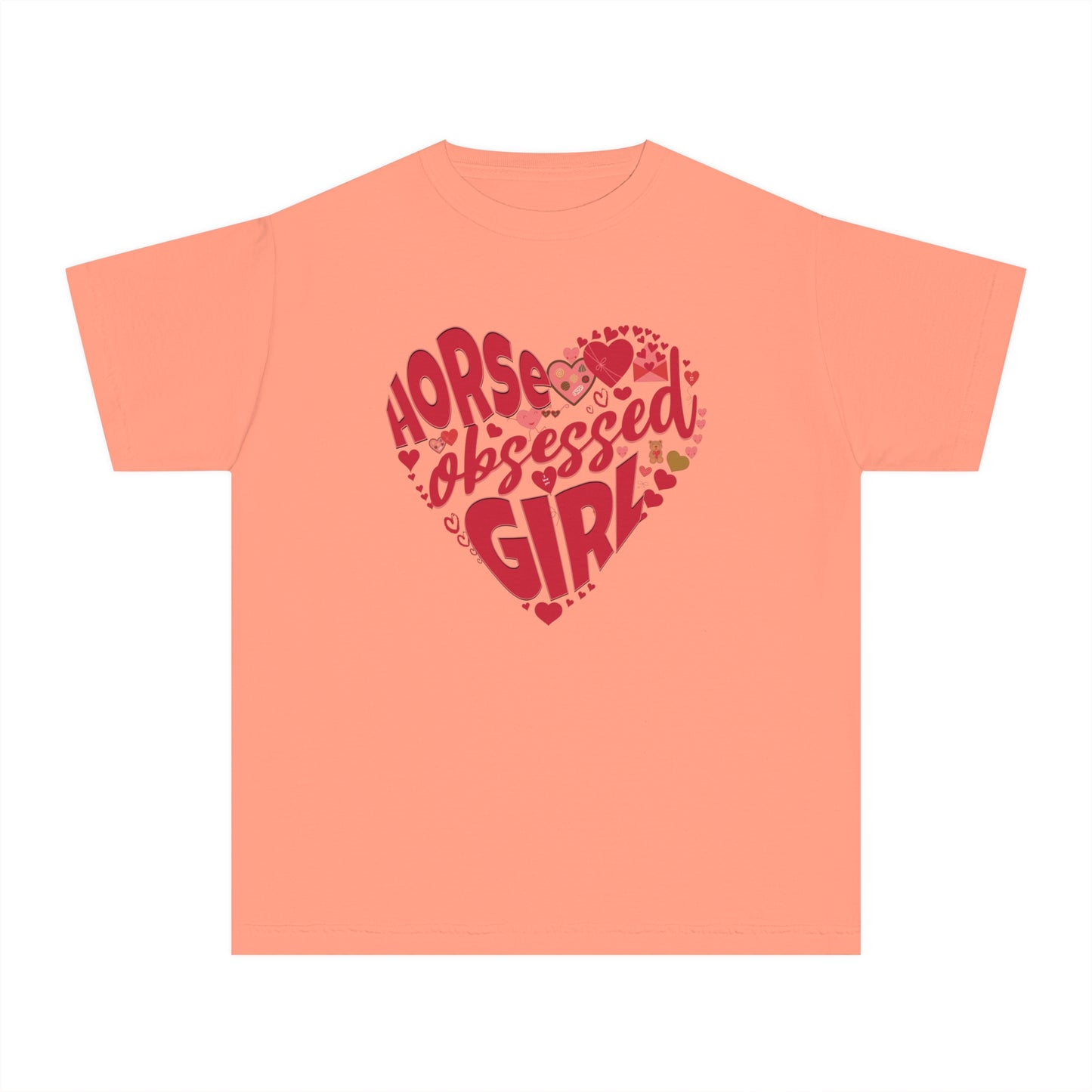 Youth Short Sleeve Tee: Horse Obsessed Girl