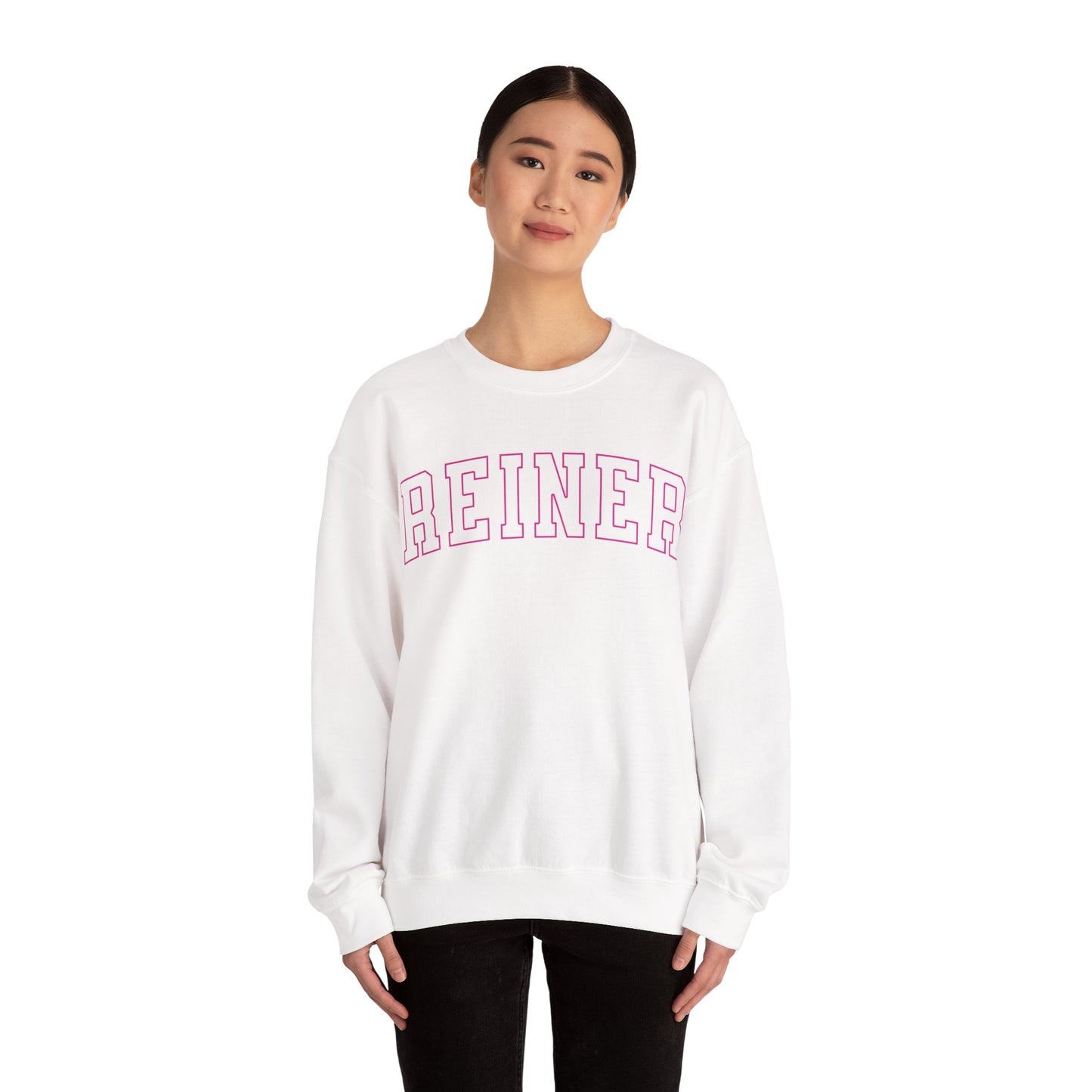 Heavy Blend™ Sweatshirt: Reiner (pink text)