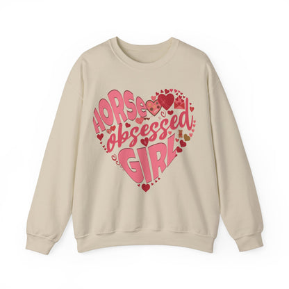 Heavy Blend™ Sweatshirt: Horse Obsessed Girl