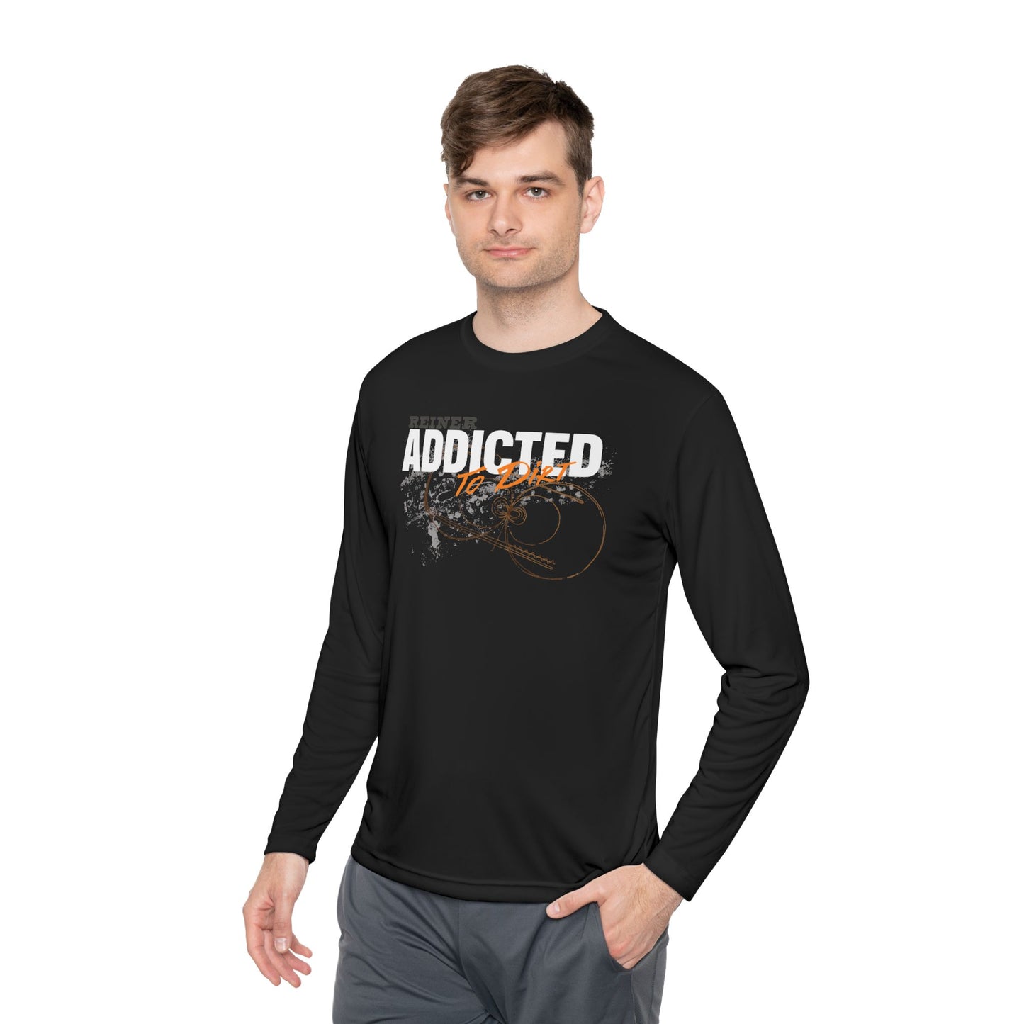 Performance Lightweight Long Sleeve Tee: Reiner Addicted to Dirt