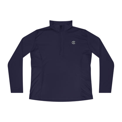 Ladies' Quarter-Zip Performance Pullover: Logo