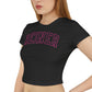 Crop Top Baby Tee: REINER (pink)