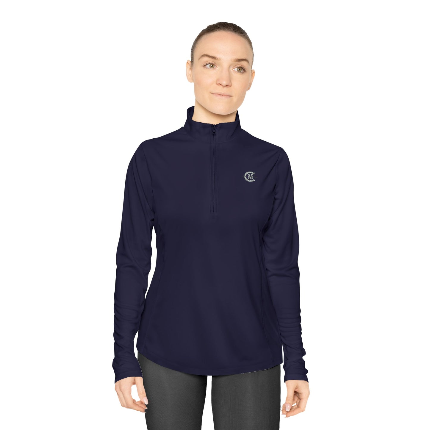 Ladies' Quarter-Zip Performance Pullover: Logo