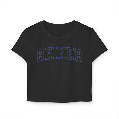 Crop Top Baby Tee: REINER (blue)