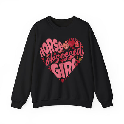 Heavy Blend™ Sweatshirt: Horse Obsessed Girl