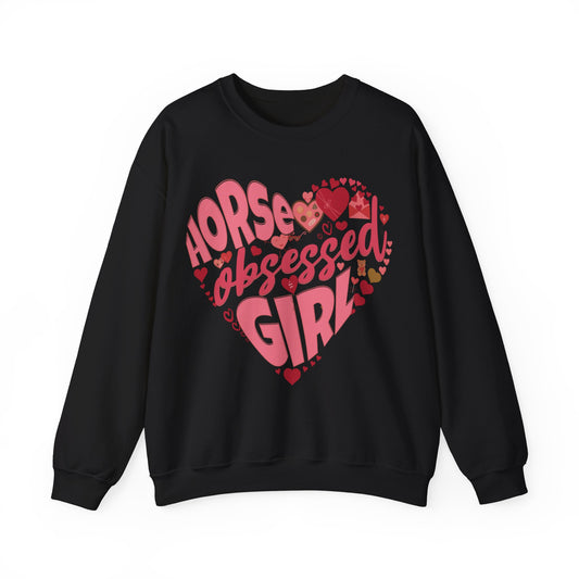 Heavy Blend™ Sweatshirt: Horse Obsessed Girl