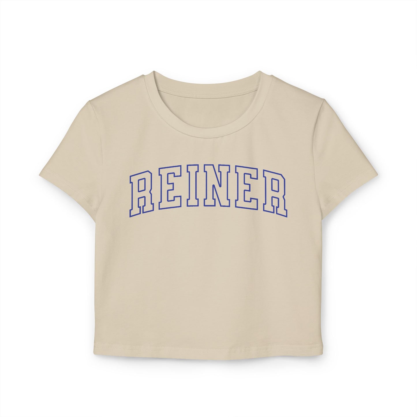 Crop Top Baby Tee: REINER (blue)