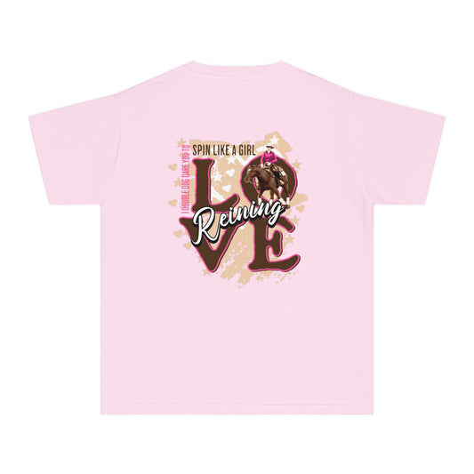 Youth Short Sleeve Tee: Spin like a Girl.