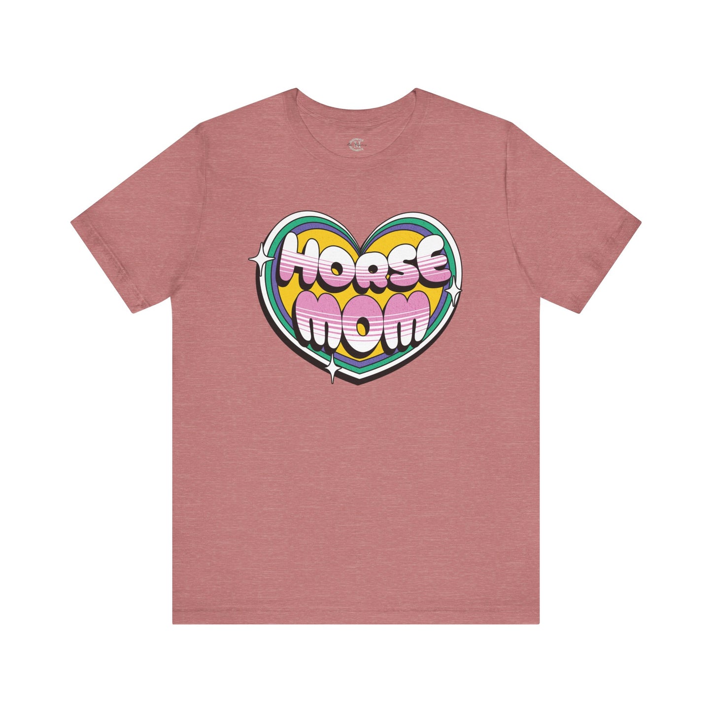 Jersey Short Sleeve Tee: Horse Mom Heart