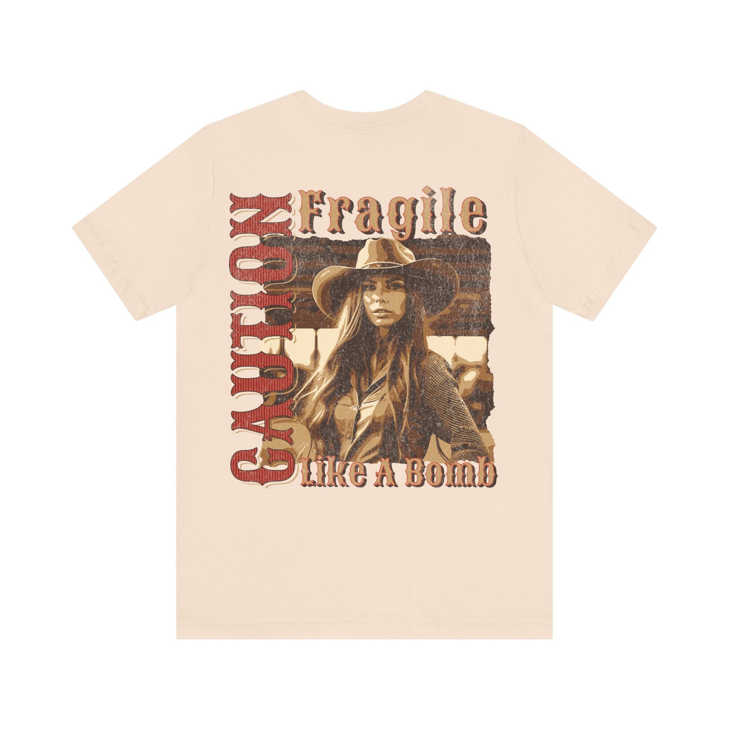 Jersey Short Sleeve Tee: Caution. Fragile Like a Bomb.