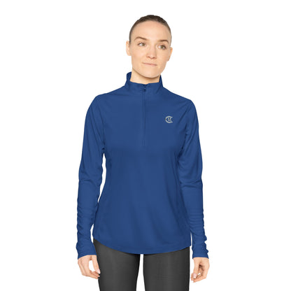 Ladies' Quarter-Zip Performance Pullover: Logo