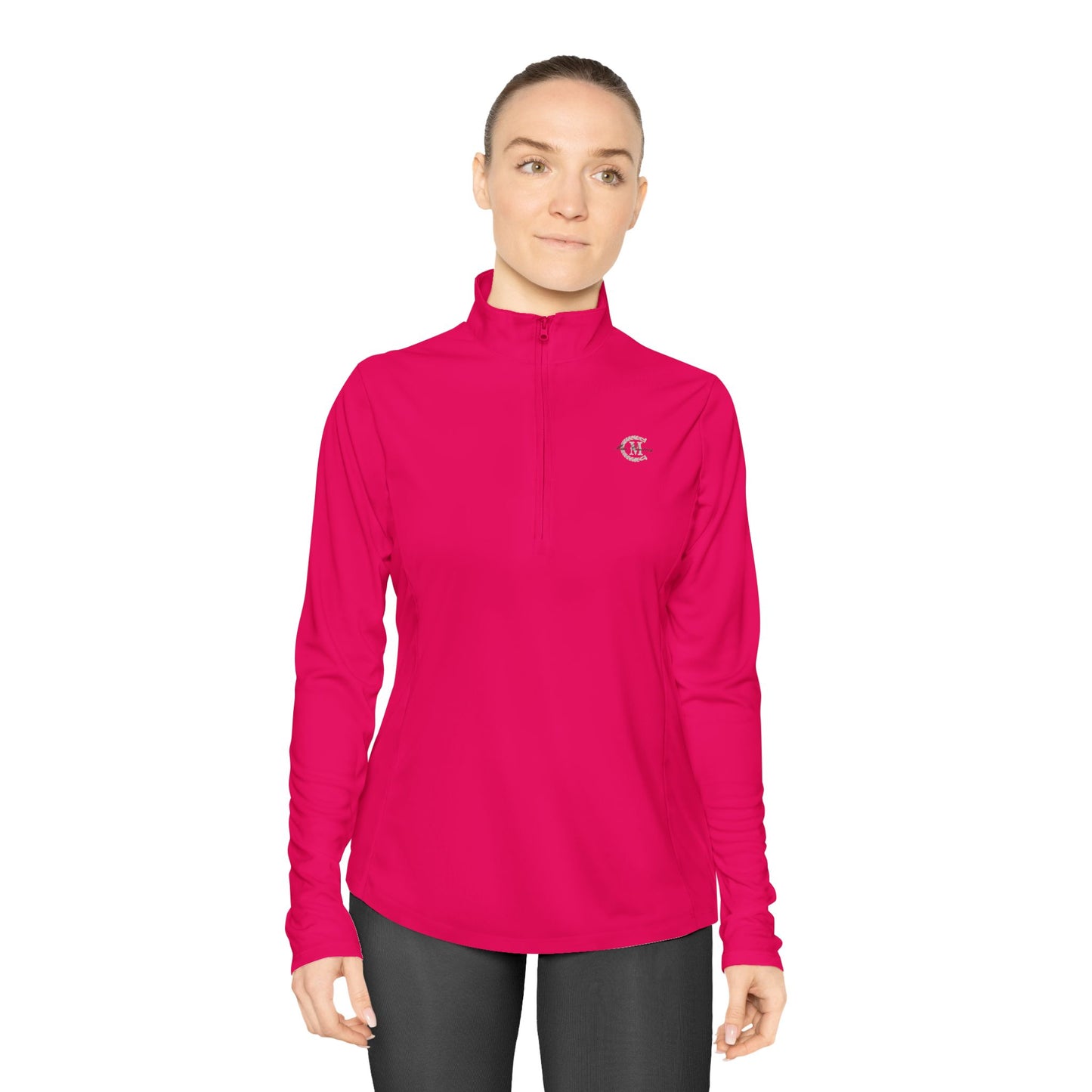 Ladies' Quarter-Zip Performance Pullover: Logo