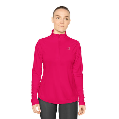 Ladies' Quarter-Zip Performance Pullover: Logo