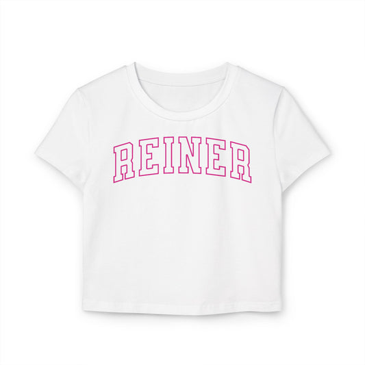 Crop Top Baby Tee: REINER (pink)