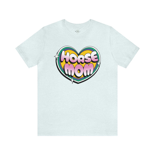 Jersey Short Sleeve Tee: Horse Mom Heart