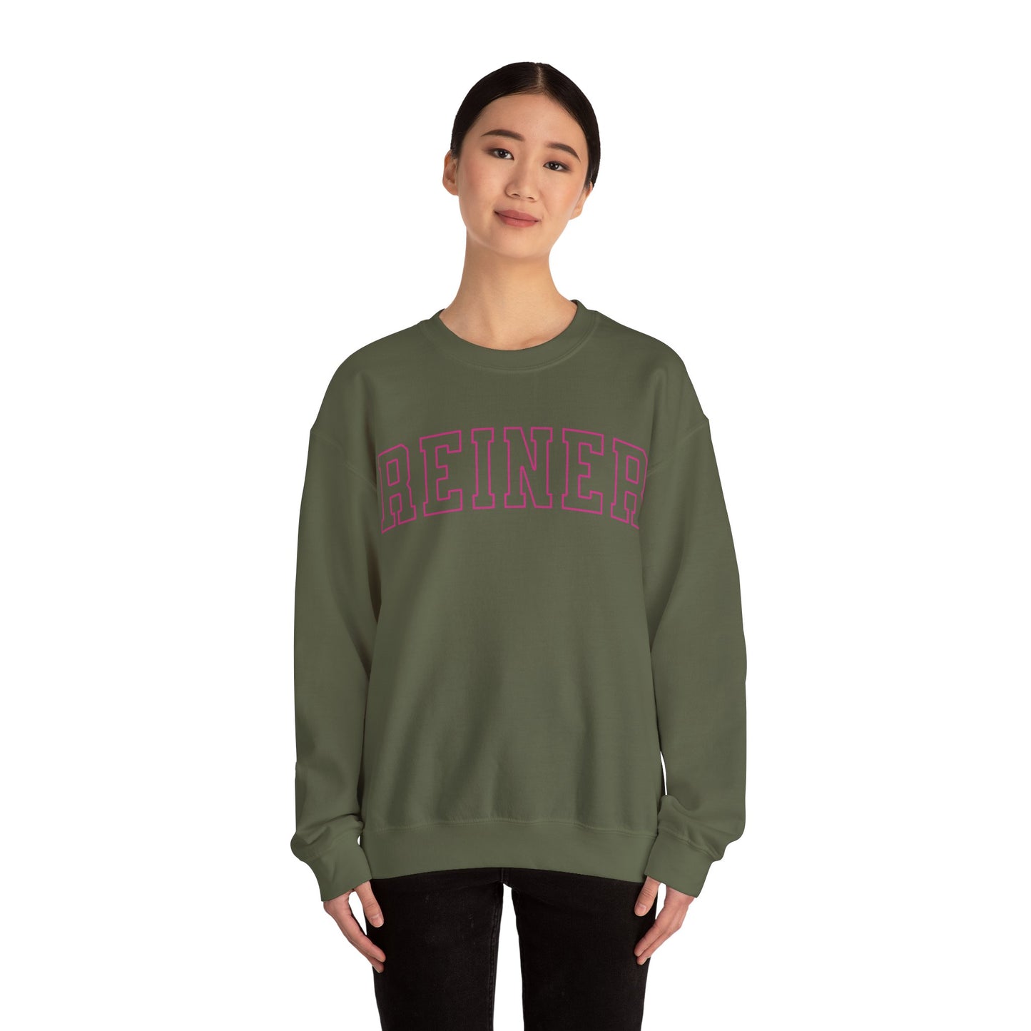 Heavy Blend™ Sweatshirt: Reiner (pink text)